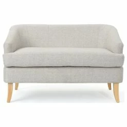 Promo ๐ GDFStudio GDF Studio Shelby Mid Century Modern Fabric Loveseat, Beige ๐