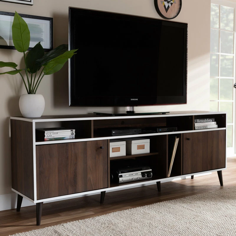 Best reviews of ๐ Baxton Studio Marion Mid-Century Modern Brown And White TV Stand ๐ - Image 6