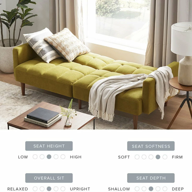 Cheapest 🧨 MopioInc Mopio Aaron Futon Convertible Sofa Sleeper Light Gray, Antique Gold 🥰 - Image 5