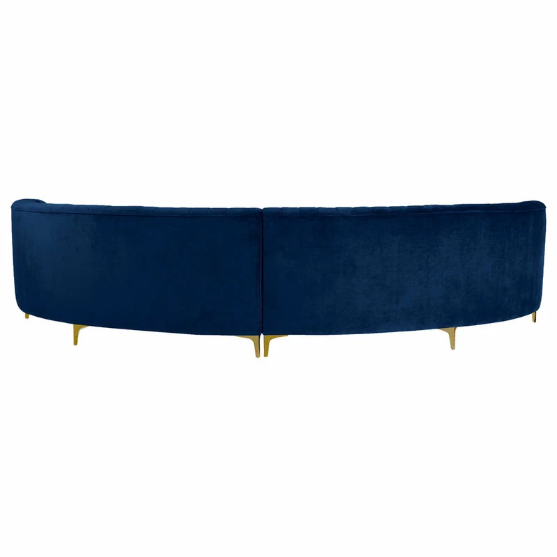 Promo โจ Meridian Furniture Jackson Velvet 2-Piece Sectional, Navy ๐ - Image 5