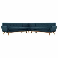 Outlet 🧨 Modway Engage L-Shaped Sectional Sofa, Azure 🤩