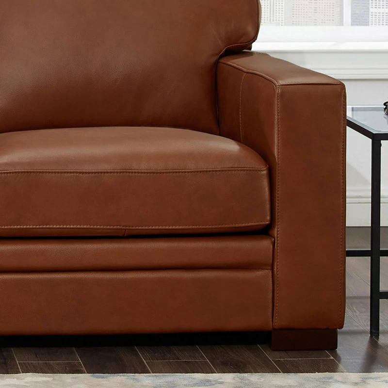 Flash Sale ๐ Hydeline USA Hydeline Dillon Top Grain Leather Sofa Collection, Cinnamon Brown, Sofa ๐ฅฐ - Image 5