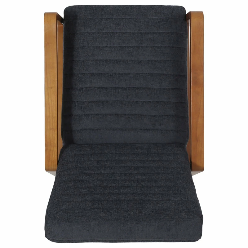Best Sale ๐ GDFStudio Neihart Channel Stitch Pushback Recliner, Charcoal And Teak, Fabric โค๏ธ - Image 15