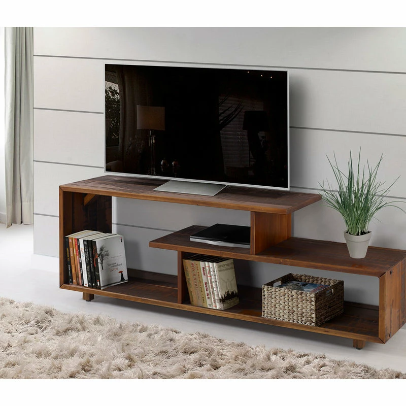Hot Sale ๐คฉ Walker Edison 60" Rustic Solid Wood TV Stand Console Entertainment Center, Amber ๐ฏ - Image 2