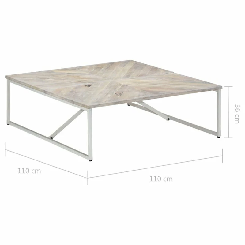 Best reviews of ❤️ Vida XL LLC VidaXL Coffee Table 43.3"x43.3"x14.1" Solid Mango Wood ❤️ - Image 8