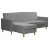 Hot Sale ⭐ Brimfield & May CosmoLiving By Cosmopolitan Liberty Sectional/Futon, Light Gray Chenille 😍