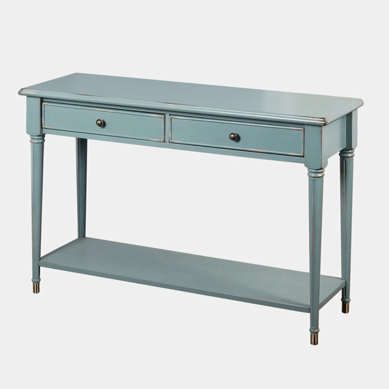 Cheapest 🔥 The Mezzanine Shoppe Emilia Sofa Table, Antique Blue With Distressed 🛒 - Image 2