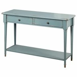 Cheapest 🔥 The Mezzanine Shoppe Emilia Sofa Table, Antique Blue With Distressed 🛒
