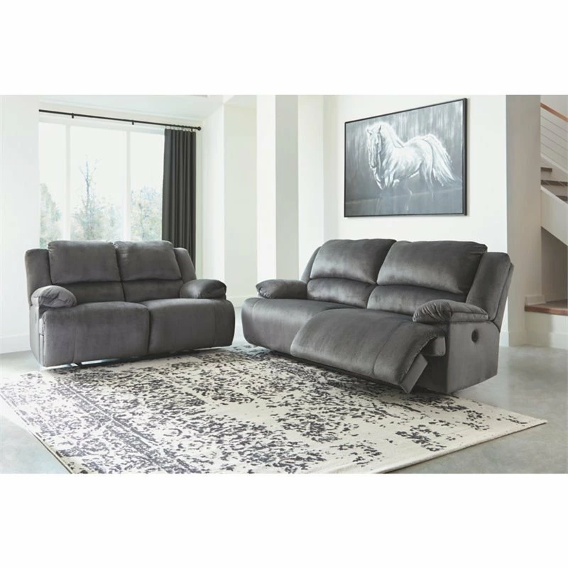 Wholesale ๐ Ashley Furniture Industries Signature Design By Ashley Clonmel 2 Seat Power Reclining Sofa In Charcoal ๐ฏ - Image 4