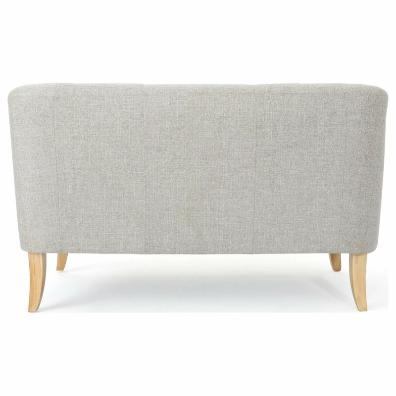 Promo 👏 GDFStudio GDF Studio Shelby Mid Century Modern Fabric Loveseat, Beige 🎁 - Image 9