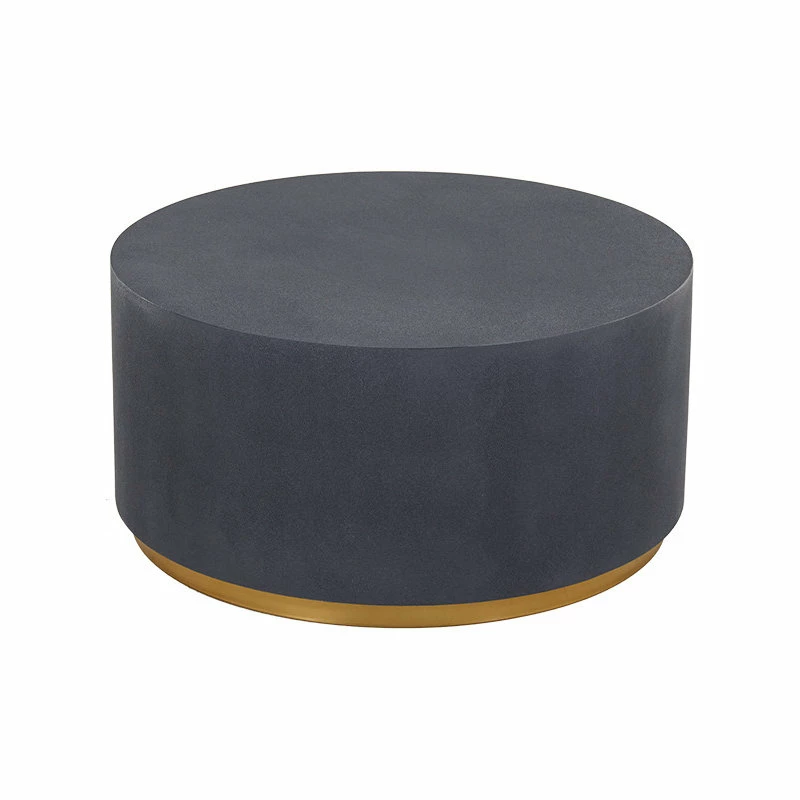 Cheapest ๐ฅฐ Homary Industrial Coffee Table Round Cement Coffee Table, Deep Gray ๐