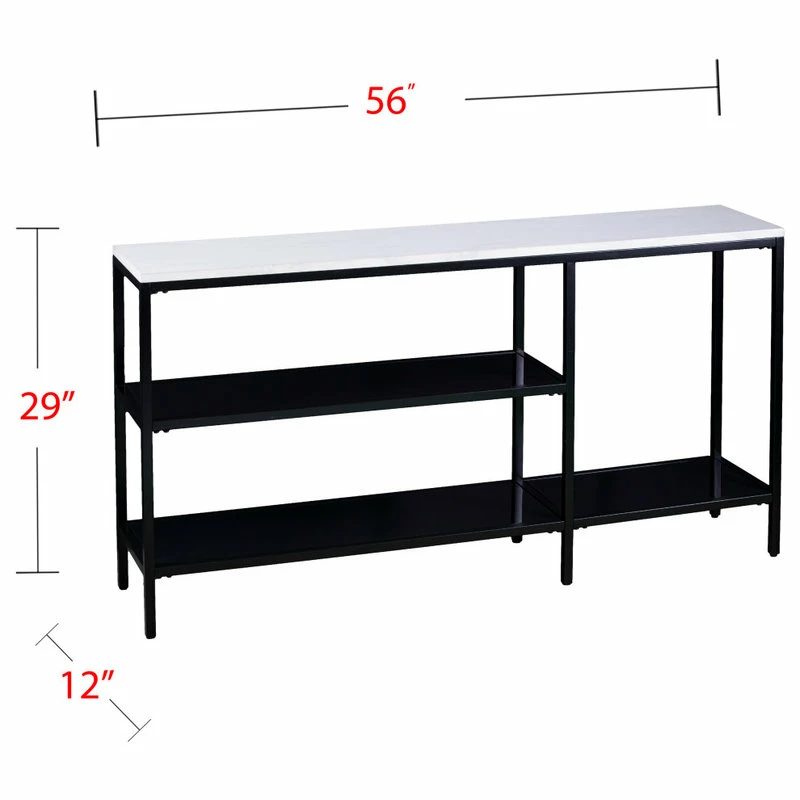 Best Pirce ๐ SEI Furniture Holly And Martin Corman Faux Marble Narrow Console Table ๐งจ - Image 8