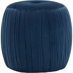 Best Pirce 🌟 TOV Furniture Sommer Ottoman, Navy ⌛