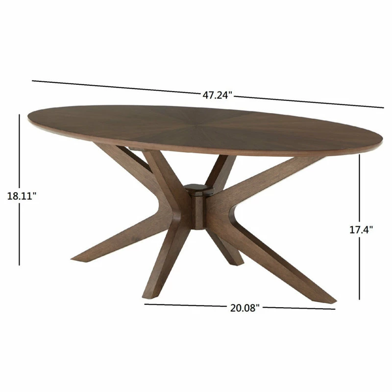 Discount 👍 Inspire Q Klauser Mid-Century Walnut Finish Coffee Table 😀 - Image 6