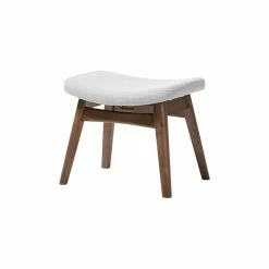 Cheap 👍 Baxton Studio Vera Light Gray Fabric Upholstered Ottoman ⭐