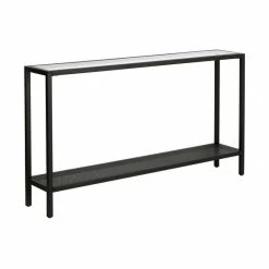 Best deal 🤩 Henn&Hart 55" Blackened Bronze Metal/Glass Console Table 🛒