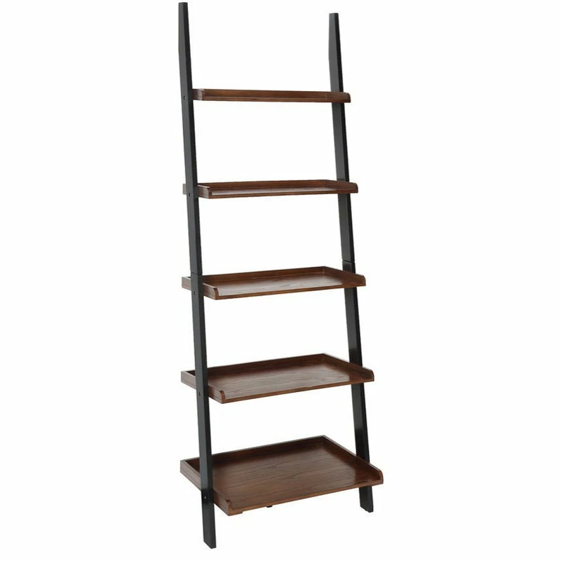 Cheap ๐ฅฐ Convenience Concepts French Country Bookshelf Ladder In Dark Brown Walnut Wood ๐