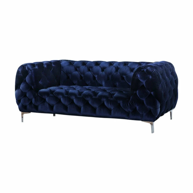 Wholesale ✔️ Meridian Furniture Mercer Navy Velvet Loveseat ✨