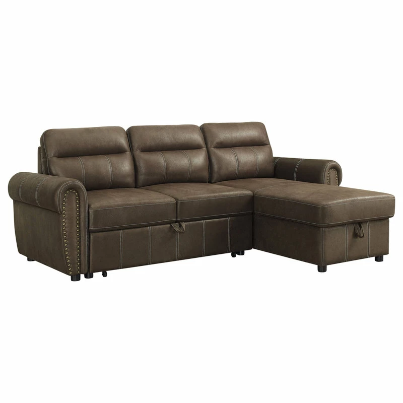 Best reviews of โจ Lilola Home Ashton Microfiber Reversible Sleeper Sectional Sofa, Saddle Brown ๐ฅฐ