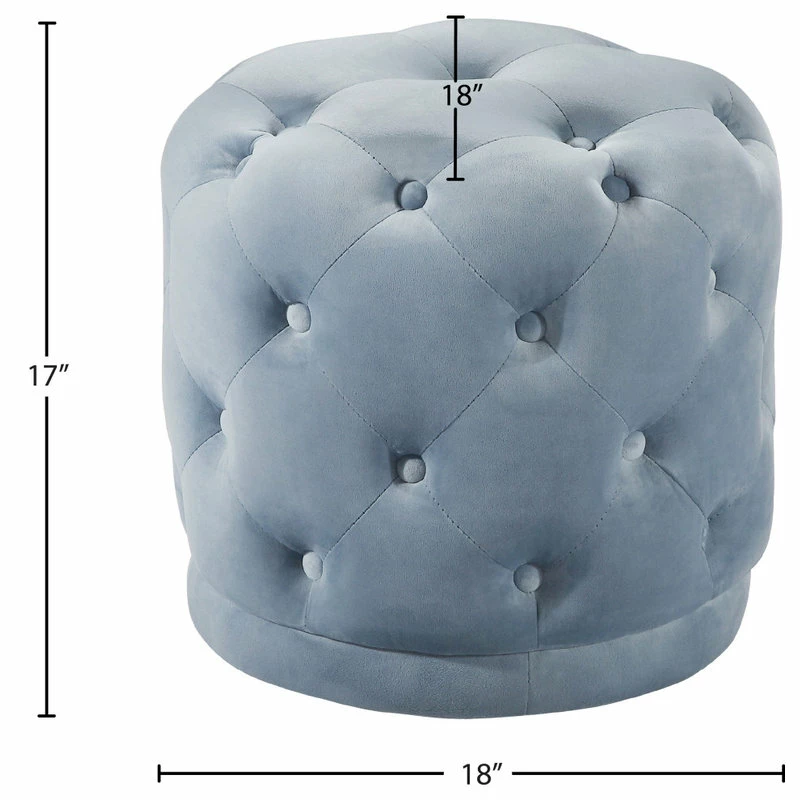Top 10 ๐ฅ Meridian Furniture Harper Velvet Ottoman/Stool, Sky Blue ๐งจ - Image 4