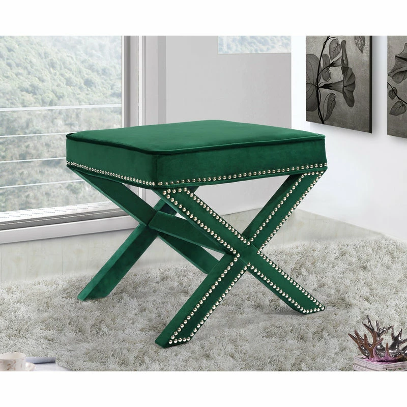Best reviews of ๐ Meridian Furniture Nixon Green Velvet Ottoman/Bench โค๏ธ - Image 2