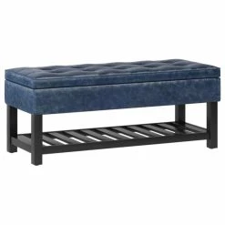 Budget 🎁 Simpli Home Ltd. Cosmopolitan Storage Ottoman Bench With Open Bottom 🧨