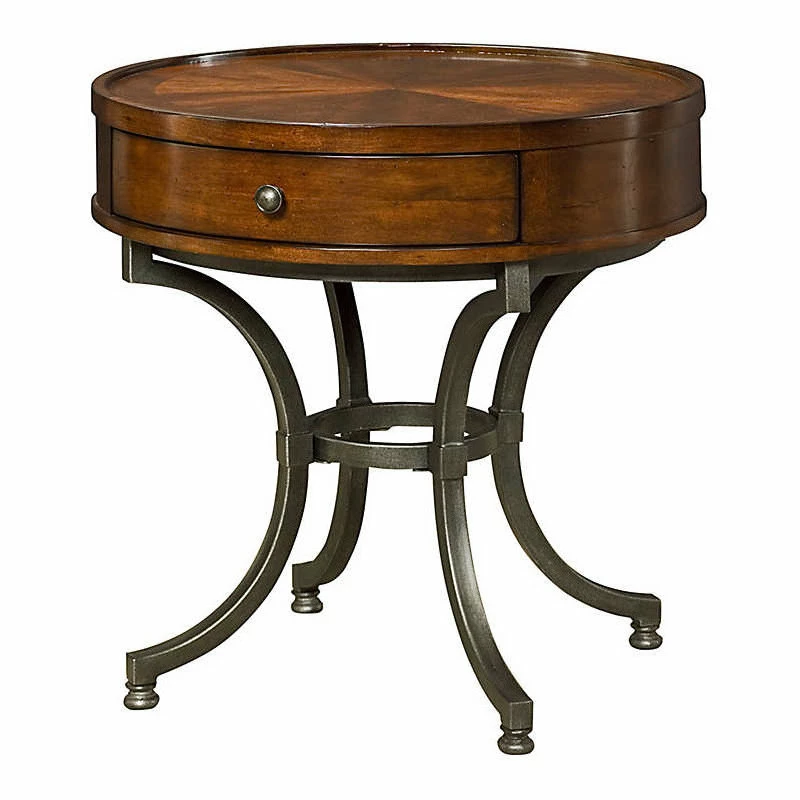 Best Sale 🔥 Hammary Furniture Barrow Round End Table By Hammary, Rich Amber ✨