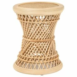 Best Pirce 👍 KOUBOO Coron Rattan Stool, Side Table/Planter Stand, Natural 👍
