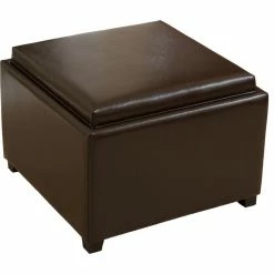 Best Sale ❤️ GDFStudio GDF Studio Jefferson Tray-Top Storage Ottoman Coffee Table 🛒