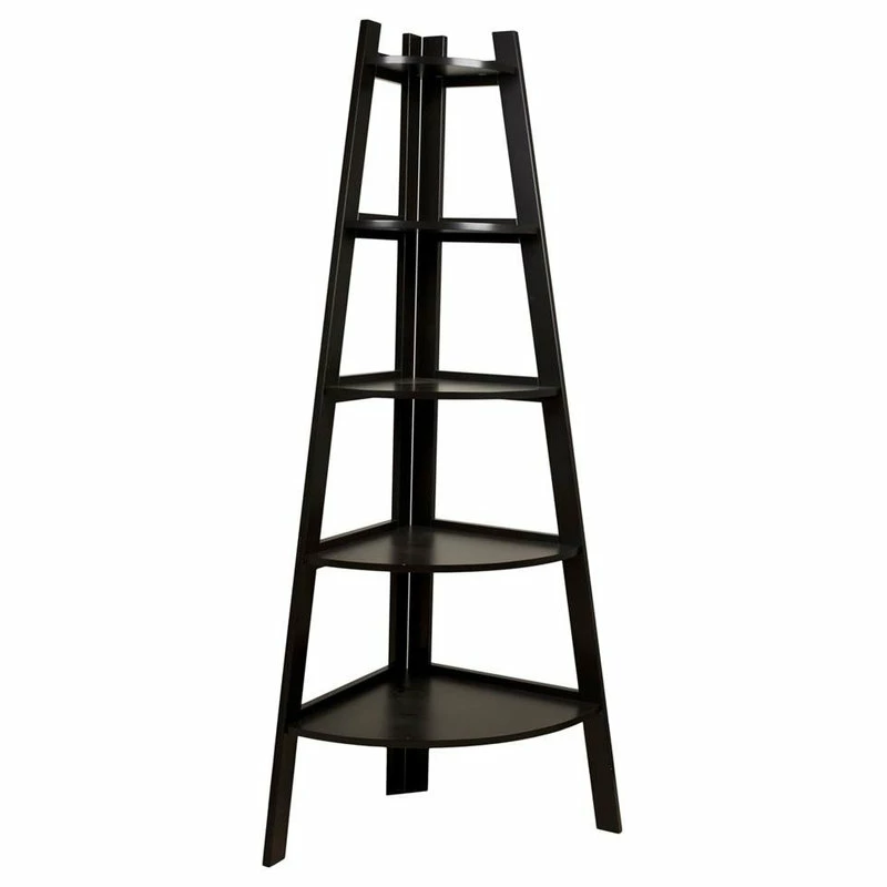 Hot Sale ๐ Danya B 5 Tier Corner Ladder Display Bookshelf, Espresso ๐ฅ