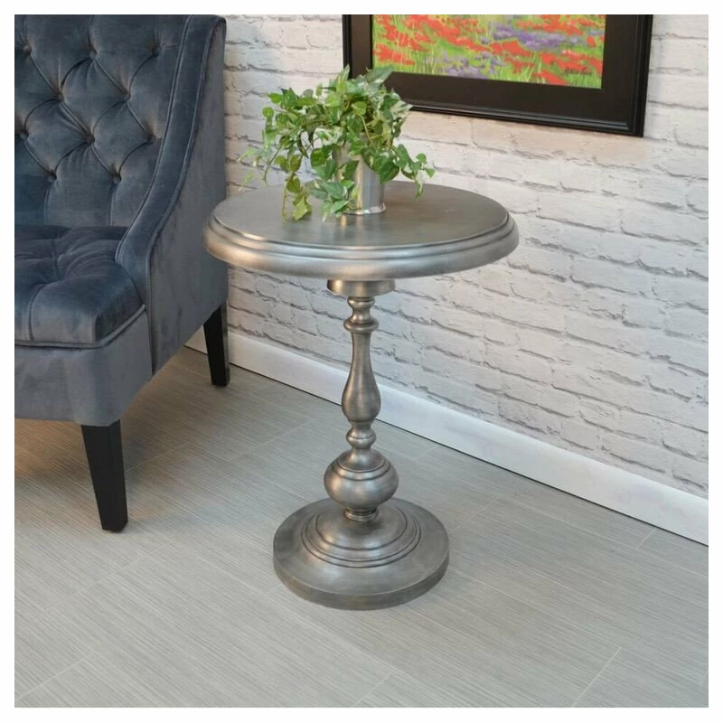 Cheap ๐ Carolina Classics Sedgefield Metal Accent Table, Antique Nickel โค๏ธ - Image 2