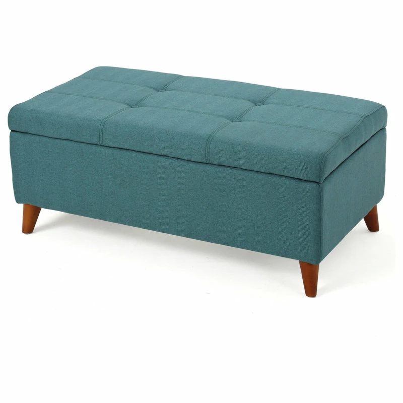Brand new ๐ GDFStudio GDF Studio Etoney Fabric Storage Ottoman, Teal ๐