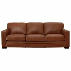 Flash Sale 🔔 Hydeline USA Hydeline Dillon Top Grain Leather Sofa Collection, Cinnamon Brown, Sofa 🥰