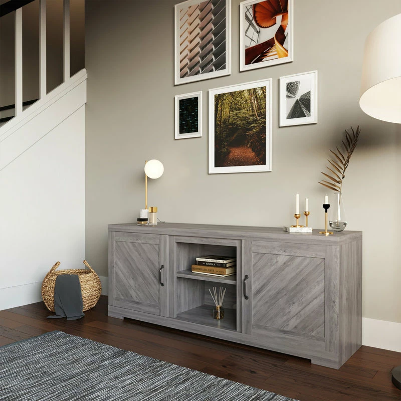Top 10 ๐ BELLEZE Hilo 58" Barn Door TV Stand Console For TVs Up To 65", Gray Wash ๐ - Image 3