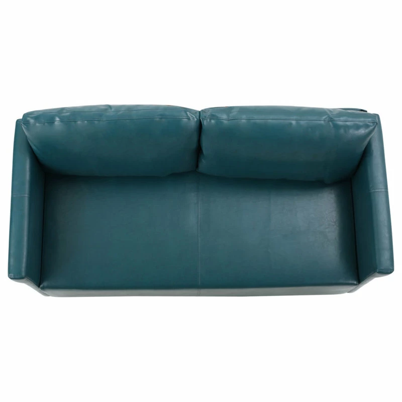 Wholesale 🌟 GDFStudio GDF Studio Harbison Leather Loveseat Settee, Teal 🤩 - Image 11