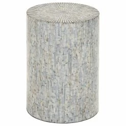 Top 10 ⌛ Brimfield & May Contemporary Light Blue 👩 Mother Of Pearl Accent Table 48983 🔔