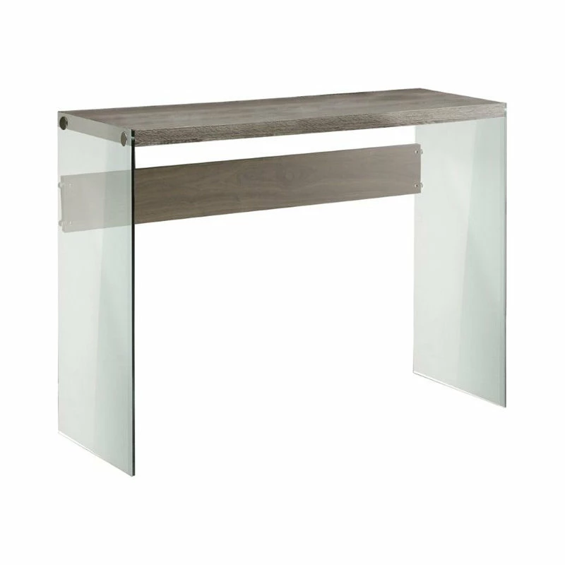 Buy โญ Monarch Glass Console Table In Dark Taupe ๐