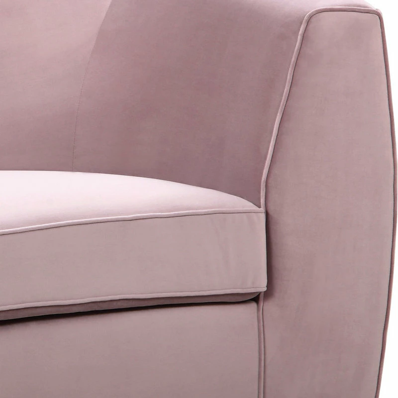 Buy ๐คฉ Meridian Furniture Julian Velvet Sofa, Pink, Gold Base โ - Image 5