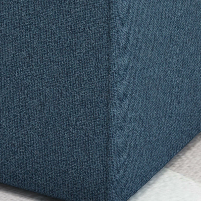 Discount 🎁 GDFStudio GDF Studio Tammy Fabric Square Ottoman, Navy Blue 🤩 - Image 4