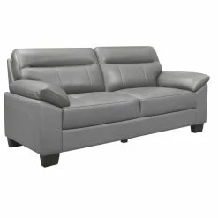 Discount 😀 Lexicon Home Escolar Leather Sofa Collection, Gray, Sofa 🔥