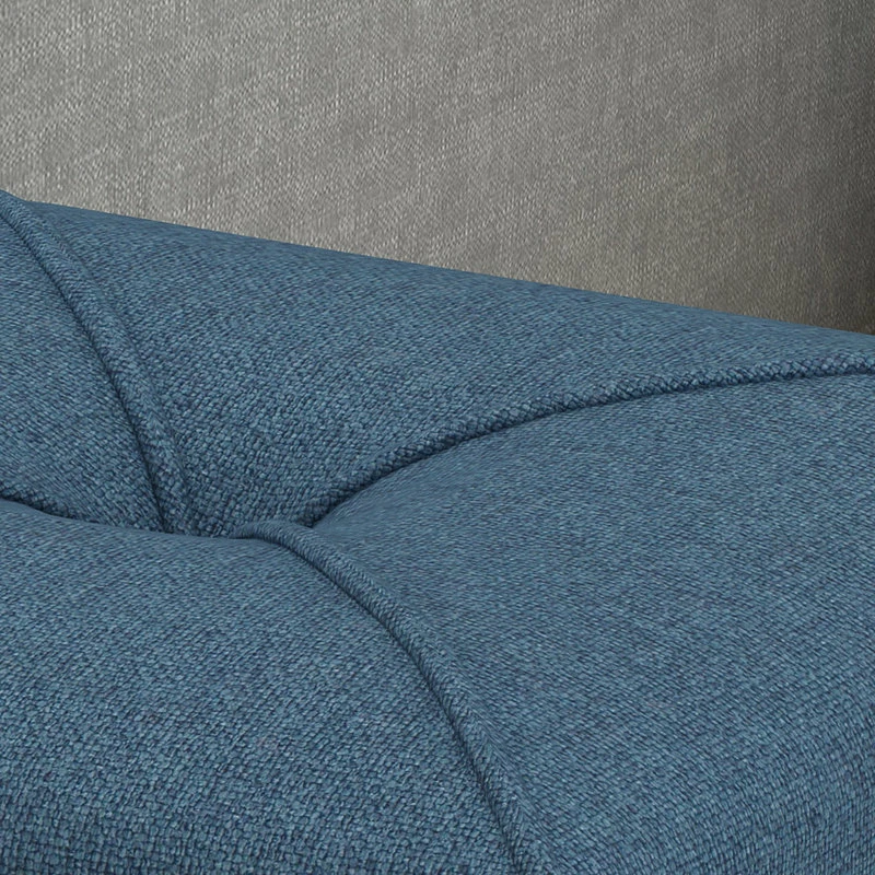 Discount 🎁 GDFStudio GDF Studio Tammy Fabric Square Ottoman, Navy Blue 🤩 - Image 5