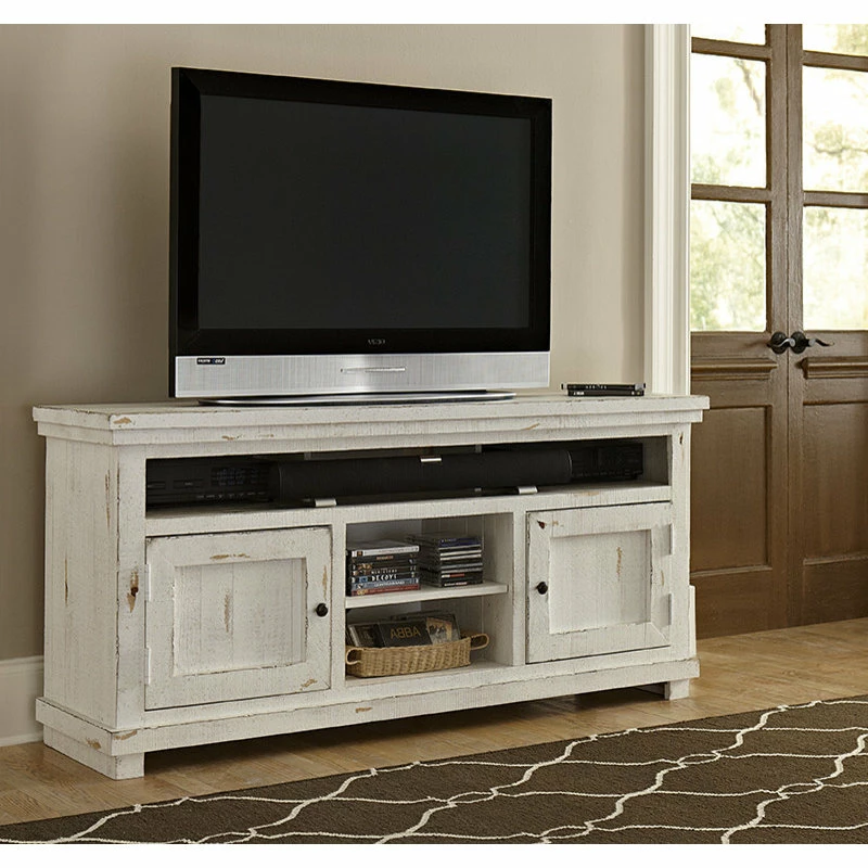 Budget ๐คฉ Progressive Furniture Willow Console - Distressed White โจ - Image 2