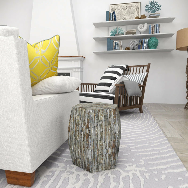 Flash Sale ๐ Brimfield & May Contemporary Multi Colored ๐ฉ Mother Of Pearl Accent Table 49096 ๐ - Image 8