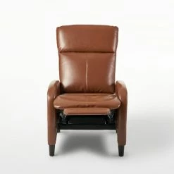 Best deal 🎉 GDFStudio GDF Studio Trenton Leather Recliner, Hazelnut 😉