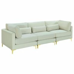 Budget ✔️ Meridian Furniture Julia Velvet Upholstered Modular Sofa ✨