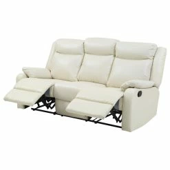 Flash Sale 👍 Glory Furniture Wendover Faux Leather Double Reclining Sofa, Pearl ✔️