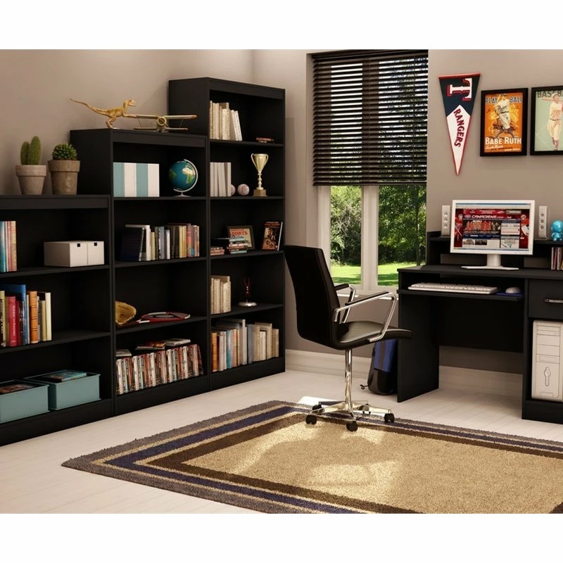 Top 10 ✔️ South Shore Furniture South Shore Axess 3-Shelf Bookcase, Pure Black ❤️ - Image 3