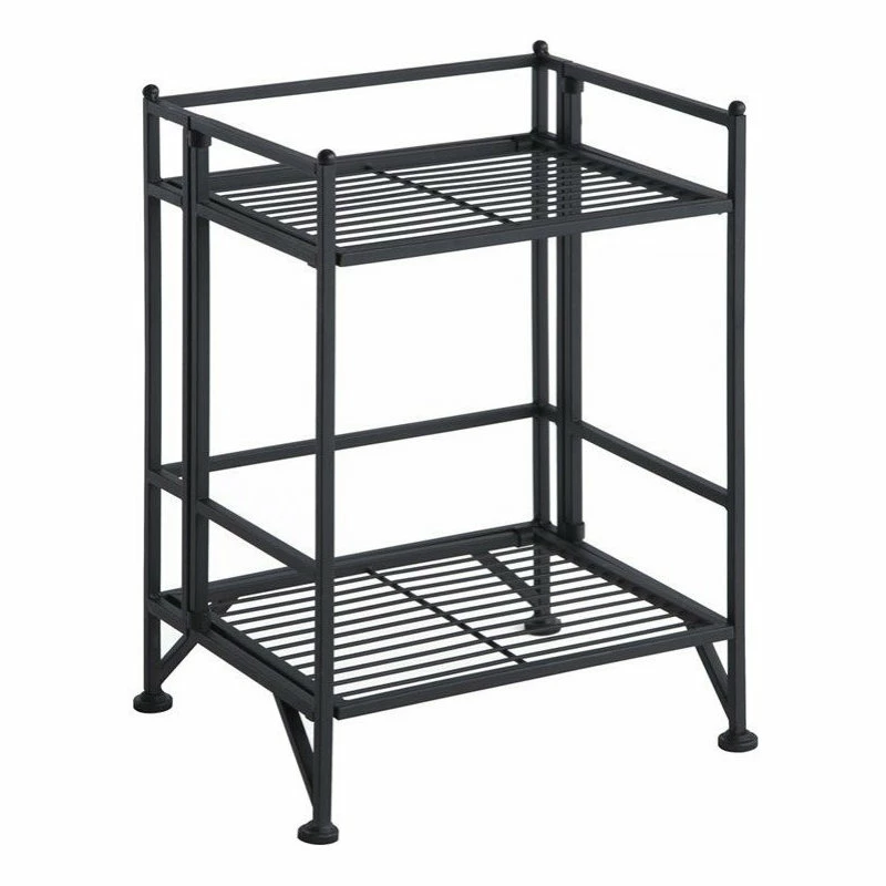Cheap โญ Convenience Concepts Designs2Go 2 Tier Folding Metal Shelf In Black Metal Finish ๐