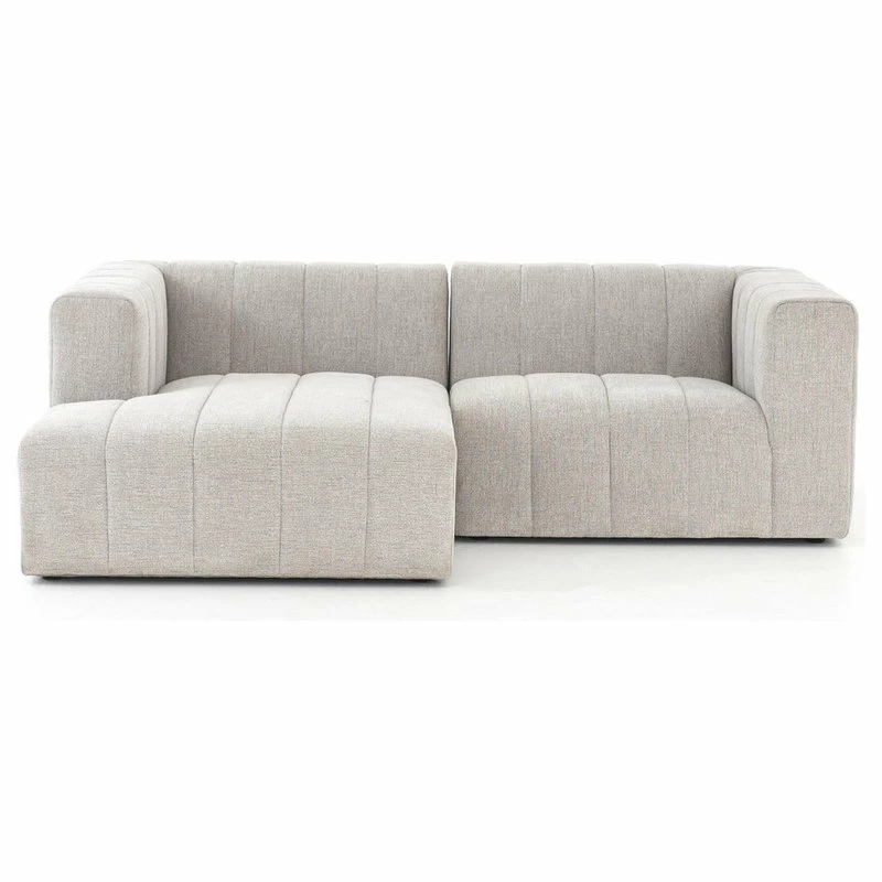 Budget ⭐ Zin Home Langham Channel Tufted 2 Piece Modular Sectional 88" 🌟 - Image 2