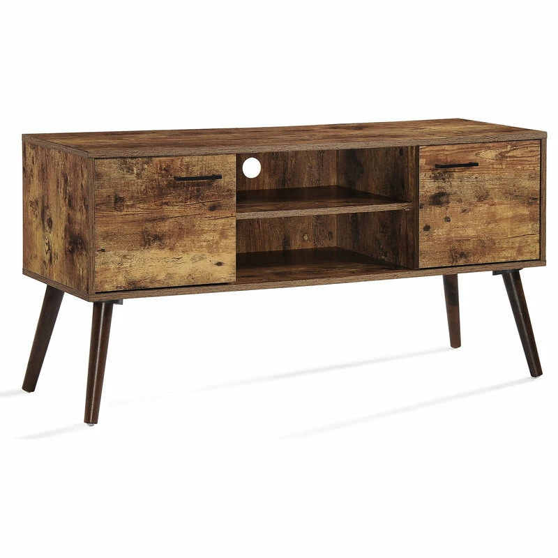 Cheapest 🥰 GDFStudio GDF Studio Amal Mid Century Modern Finished Fiberboard Entertainment Center, Pin ⭐